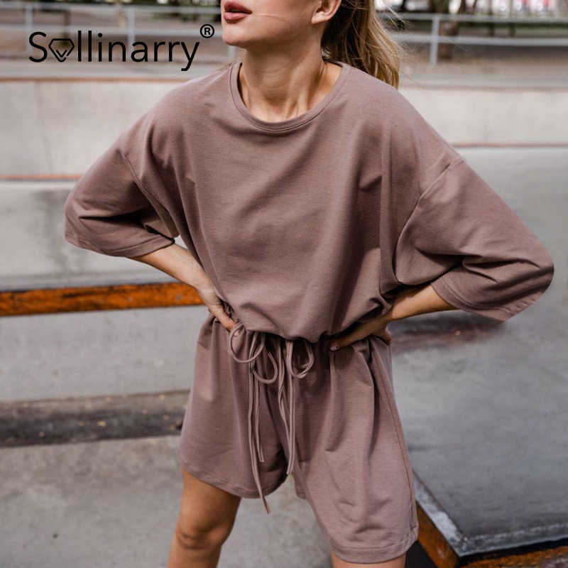 Sollinarry Loose High Street Two-piece Shorts Sets Fashion Summer Women Tracksuits Casual Solid Drawstring Female Suits 210709, Black
Sollinarry Loose High Street Two-piece Shorts Sets Fashion Summer Women Tracksuits Casual Solid Drawstring Female Suits 210709, Black