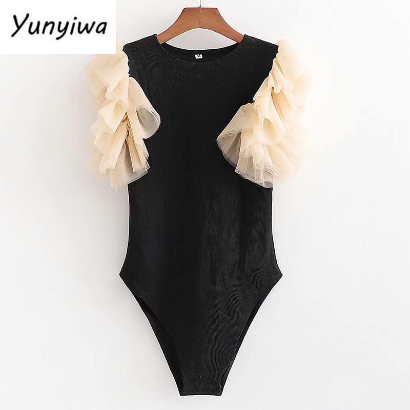 Ribbed Knit Sexy Bodysuit Women Tulle Sleeve Round Neck Vintage Black Tops Body Mujer XDWM2795 Women' Jumpsuits & Rompers, As pic
Ribbed Knit Sexy Bodysuit Women Tulle Sleeve Round Neck Vintage Black Tops Body Mujer XDWM2795 Women' Jumpsuits & Rompers, As pic