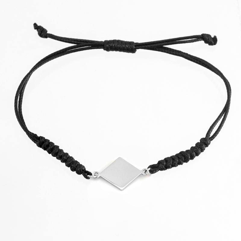 Charm Bracelets Women Adjustable Cord Bracelet Diamond Connector Stainless Steel Pendant Black Red Color Rope, Golden;silver
Charm Bracelets Women Adjustable Cord Bracelet Diamond Connector Stainless Steel Pendant Black Red Color Rope, Golden;silver