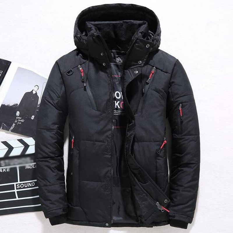 down jacket men casual fashion winter thick jacket for men Hooded windbreaker white duck down coat male waterproof clothes 201225