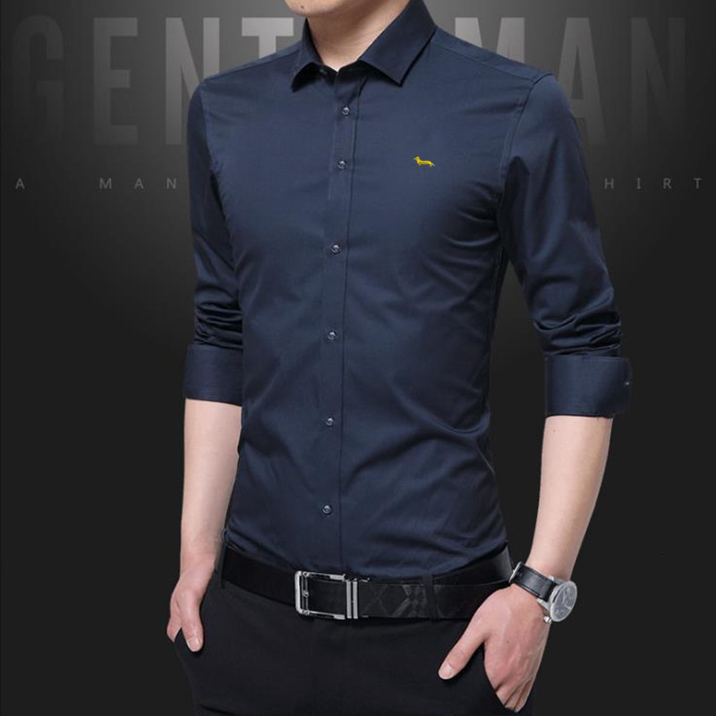 100%cotton 2019 Spring New Men Blouses Brand Casual Harmont Slim Fit Long Sleeve Blaine Solid Embroidery Shirts 6 Colors Drop Shipping, Red
100%cotton 2019 Spring New Men Blouses Brand Casual Harmont Slim Fit Long Sleeve Blaine Solid Embroidery Shirts 6 Colors Drop Shipping, Red