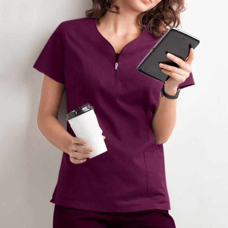 Women' T-Shirt Fashion Blouse Tops Soild Short Sleeve V-neck Working Uniform Printing Shirt Pet Scrubs Costume, Purple
Women' T-Shirt Fashion Blouse Tops Soild Short Sleeve V-neck Working Uniform Printing Shirt Pet Scrubs Costume, Purple