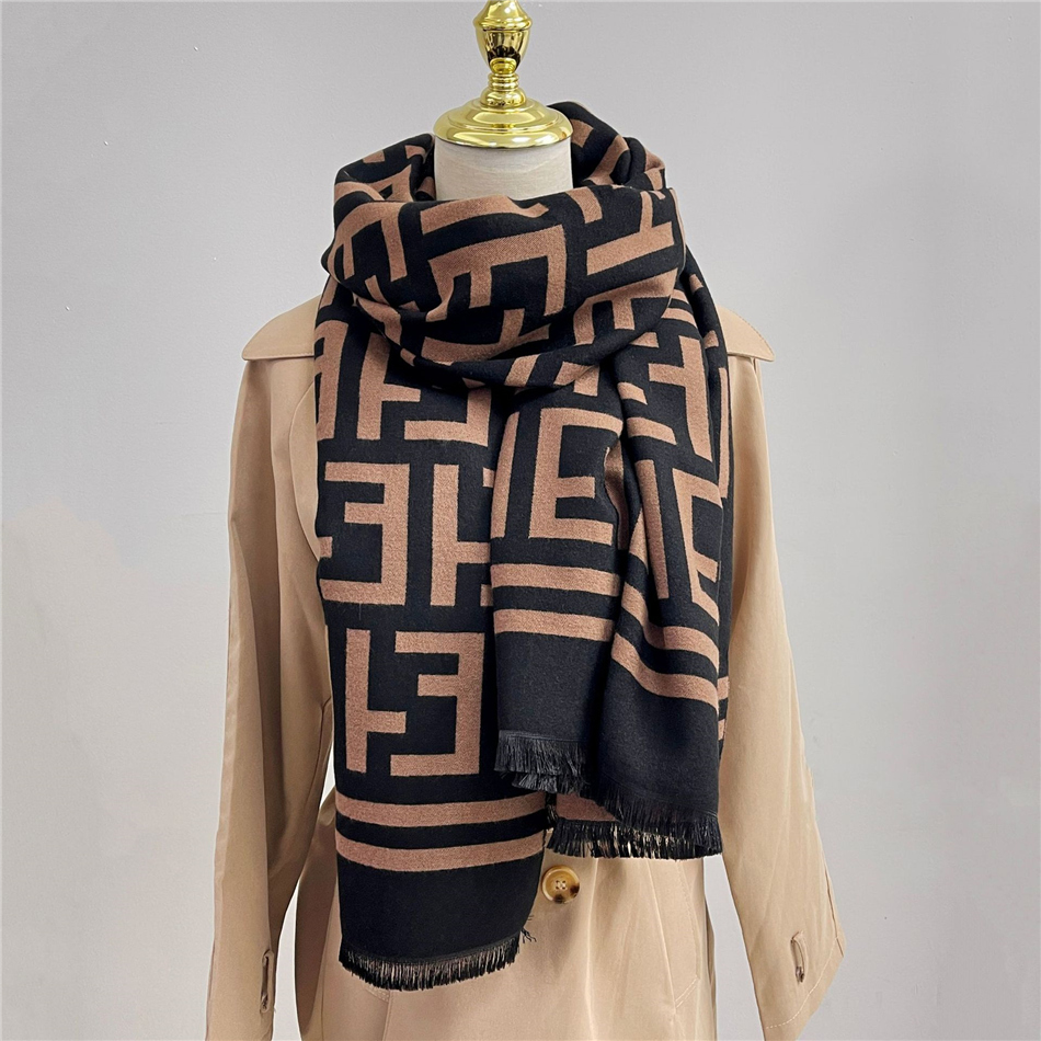 Pocket Designer Scarf Wool Scarves for Man Women Fur Shawl Long Neck