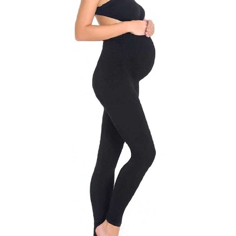 Spring and Summer Autumn Casual Solid High-rise Maternity Leggings for Bottoms Clothes 210528