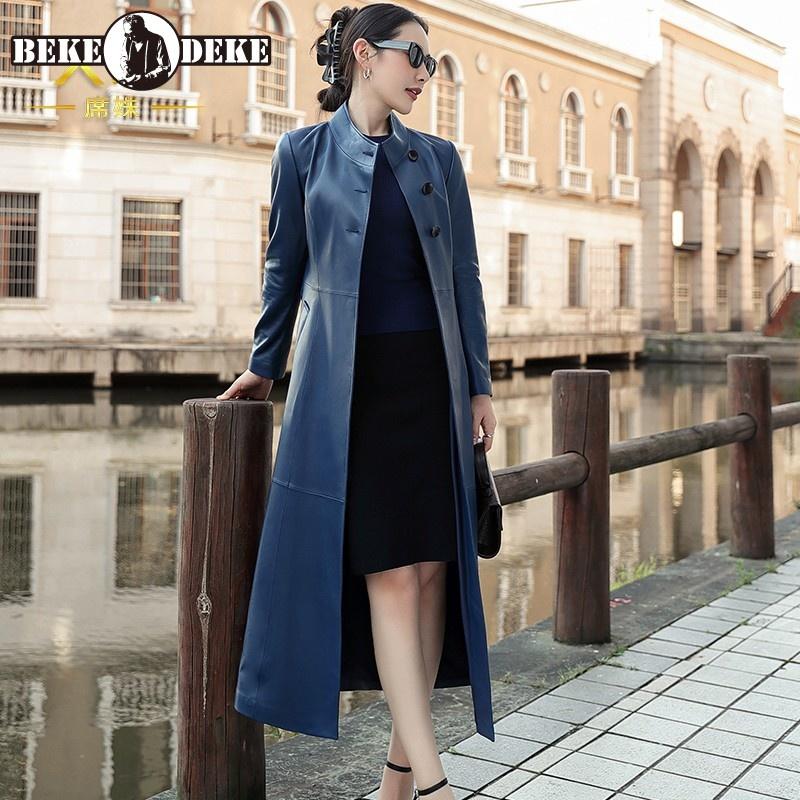 Women's Leather & Faux High Quality Female Autumn Sheepskin Coat Genuine Women Slim Long Jacket Single-Breasted Belt Asymmetry Stand-Neck, Black
Women's Leather & Faux High Quality Female Autumn Sheepskin Coat Genuine Women Slim Long Jacket Single-Breasted Belt Asymmetry Stand-Neck, Black