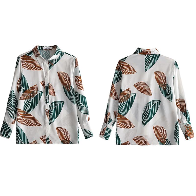 Korean New Loose Office Lady Blouse Women 2021 Long Sleeve Print Chiffon Shirt Women Tops and Blouses Blusas Mujer De Moda 10617