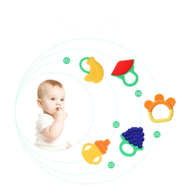 Wholesale Silicone Baby Teether Toy Berry bumps Soothe Babies Sore Gums Infant Teething Toy BPA Teething Relief Pacifier Fruit Shape