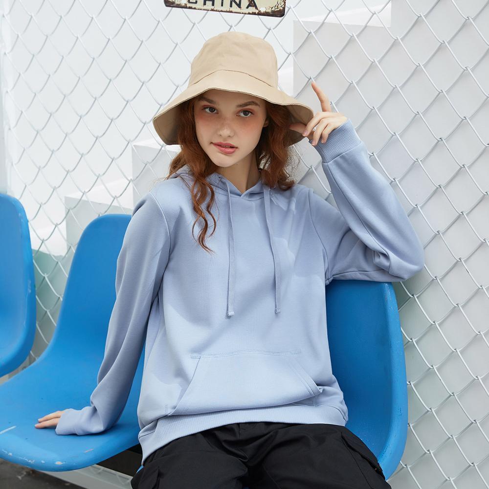 Metersbonwe Hoodies New Autumn Winter Female Sweatshirts Purple Wild Clothes Korean Loose Bf Pullover 200924