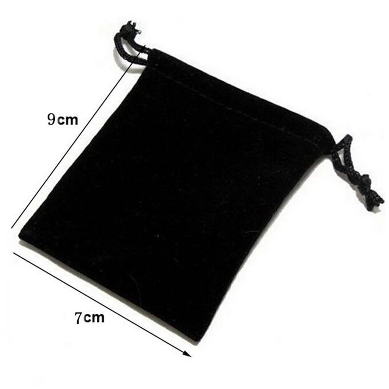 100 Pcs 5cm*7cm,7cm*9cm Black Cloth Pouches Wedding Favor Velvet Cloth Bags with Drawstring Jewelry Gift Bags for Party, Jewelry, Festival