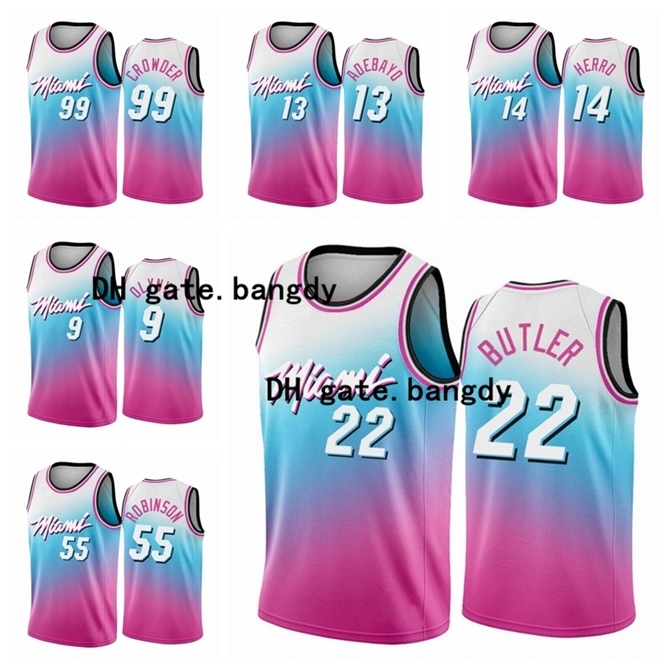 Miami\rHeat\rMen Jimmy Butler Bam Ado Tyler Herro Duncan Robinson 2020/21 Swingman City\rNBA Basketball Jersey Icon Edition