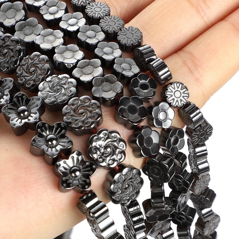 Other Flower Black Hematite Natural Stone Beads Round Loose For Jewelry Making DIY Bracelet Necklace Accessories 4-8mm
Other Flower Black Hematite Natural Stone Beads Round Loose For Jewelry Making DIY Bracelet Necklace Accessories 4-8mm