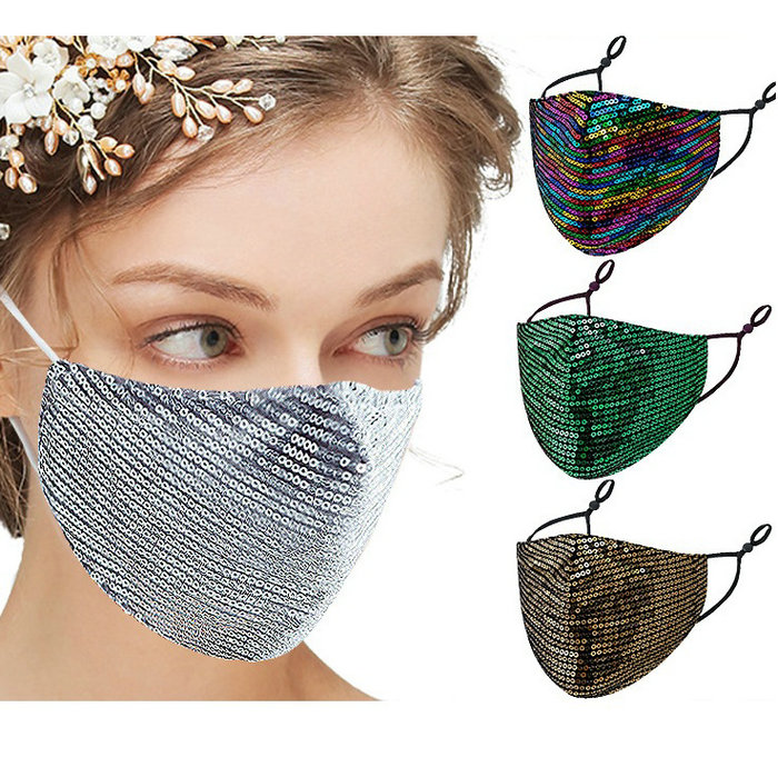 Face Masks Fashion Bling Sequin Paillette Designer Mask Washable Reusable Adult Protective Adjustable
Face Masks Fashion Bling Sequin Paillette Designer Mask Washable Reusable Adult Protective Adjustable
