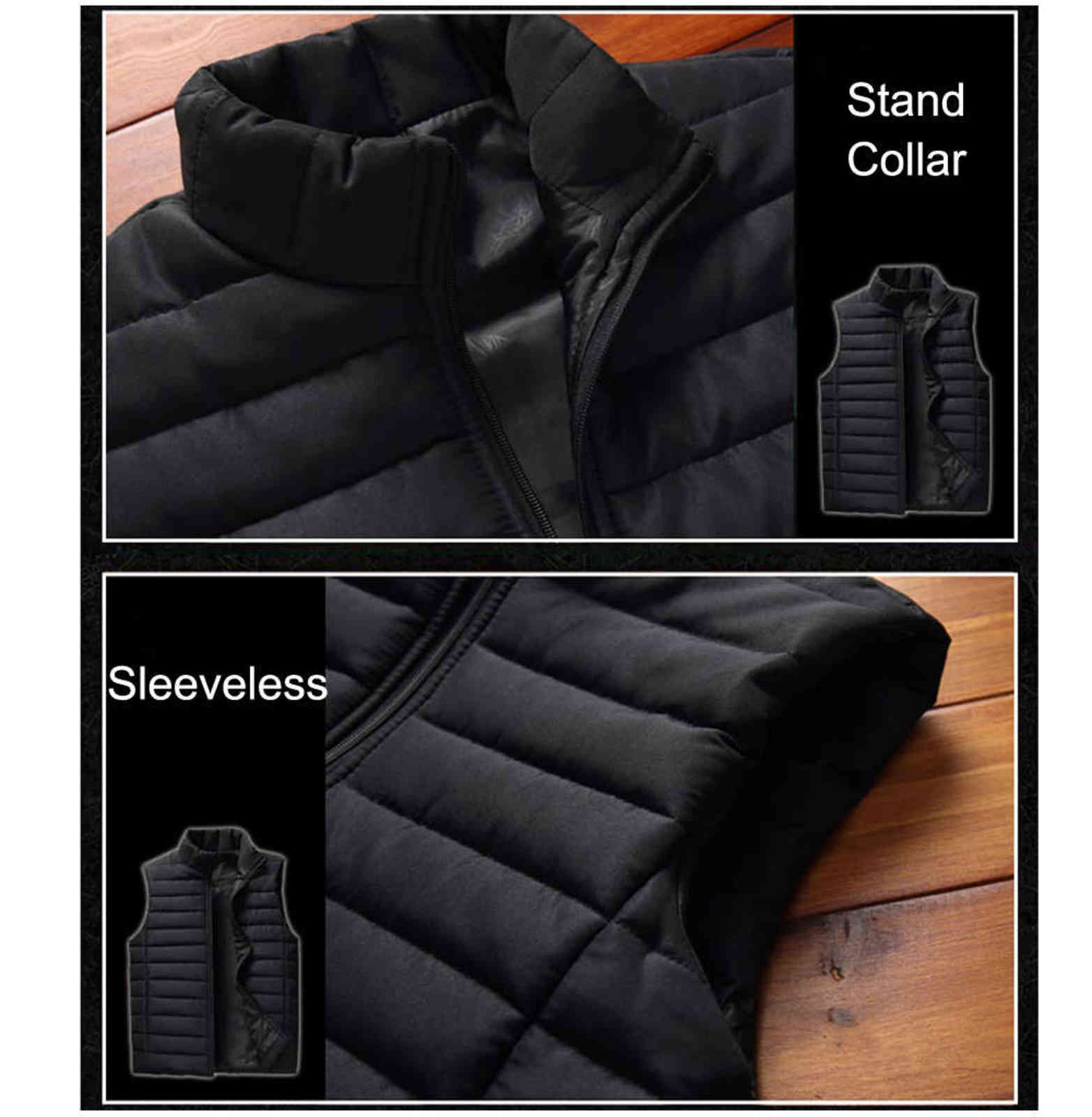 Vest Men Autumn Jackets Thick Vests Man Sleeveless Coats Male Warm Cotton-Padded Waistcoat Men Gilet Veste Hommes 211119