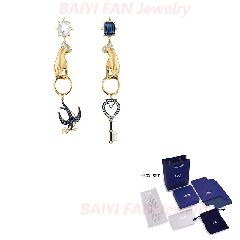 Stud Fashion Jewelry SWA TAROT MAGIC Pierced Earrings Beautiful Symbol Swallow Key Decoration Crystal Lady Romantic Gift
Stud Fashion Jewelry SWA TAROT MAGIC Pierced Earrings Beautiful Symbol Swallow Key Decoration Crystal Lady Romantic Gift
