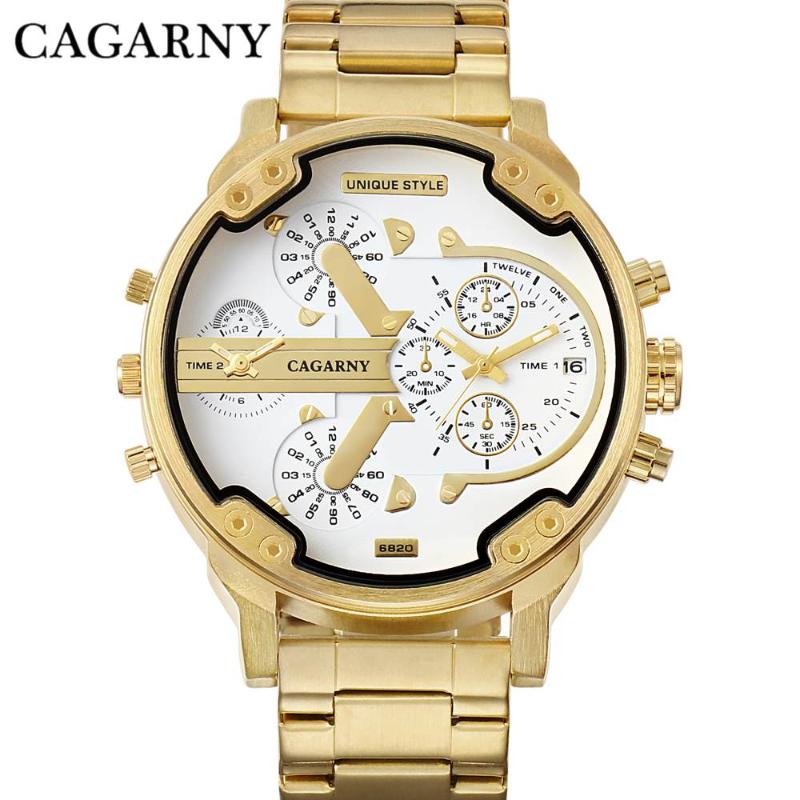 Wristwatches CAGARNY Watch Men Gold Steel Bracelet Strap Quartz Watches Good Quality Male Fashion NATATE
Wristwatches CAGARNY Watch Men Gold Steel Bracelet Strap Quartz Watches Good Quality Male Fashion NATATE