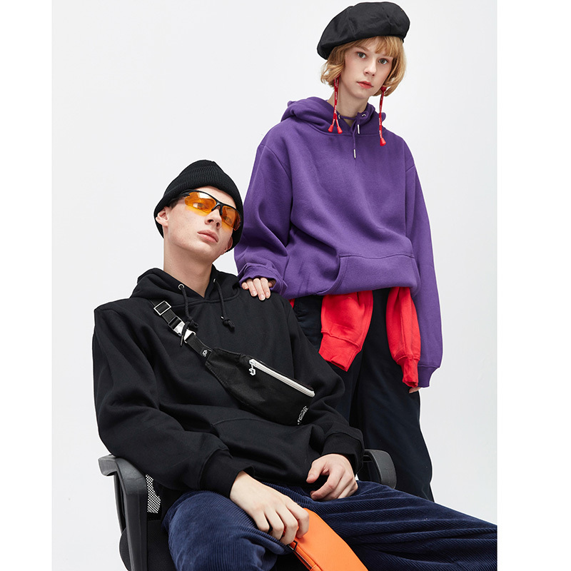 Vintage Colors Men Hoodie Sweatshirt Plain Winter Fleece Pullover Hoodies Harajuku Hip Hop Streetwear Autumn Urban Clothing 201103