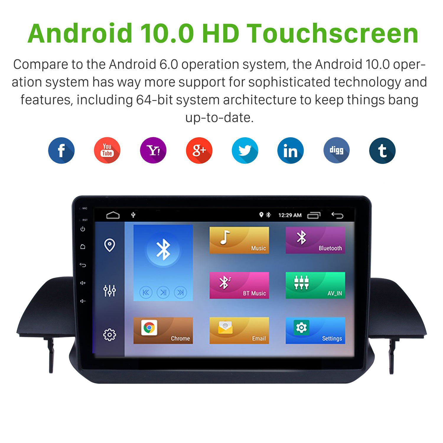 10.1 inch Player Android Car DVD GPS Navigation Radio for 2019-Nissan Teana With HD Touchscreen Bluetooth support Carplay TPMS OBD2