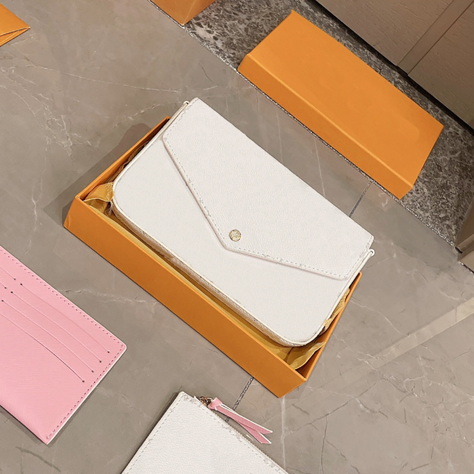 White Leather Clutch Evening Bags For Women Chain Purse Lady Shoulder Bag Crossbody Messenger Bag Card Holder Purse Handbag Original Box 3 in 1 Luxury Design, Package
White Leather Clutch Evening Bags For Women Chain Purse Lady Shoulder Bag Crossbody Messenger Bag Card Holder Purse Handbag Original Box 3 in 1 Luxury Design, Package