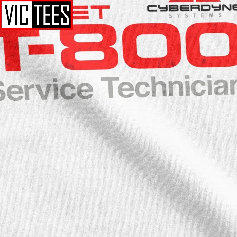 T-800 Technician T Shirt Men Cotton Novelty Tshirt Crewneck Terminator Cyberdyne Cyborg Camisas Hombre Wholesale 210225
