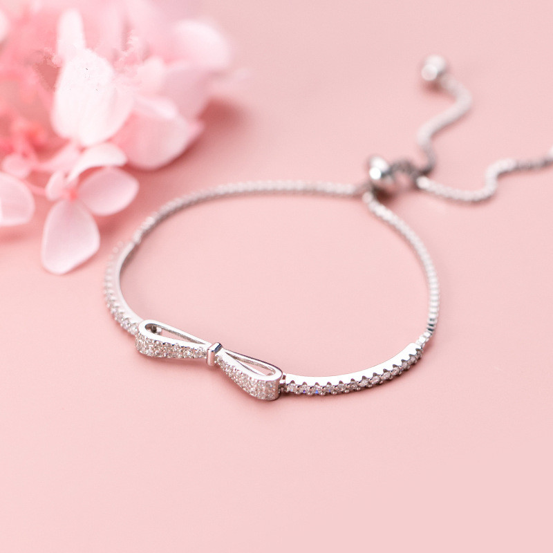 925 Sterling Silver Crystal Bowknot Charm Bracelet & Bangle For Women Wedding Party Jewelry Pulseras Mujer sl105
925 Sterling Silver Crystal Bowknot Charm Bracelet & Bangle For Women Wedding Party Jewelry Pulseras Mujer sl105