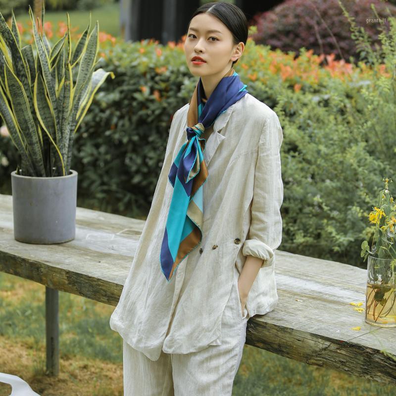88*88cm Silk Women's Scarf Mulberry Contrast Color Wild Shawl Fashion Square Scarves, Blue;gray
88*88cm Silk Women's Scarf Mulberry Contrast Color Wild Shawl Fashion Square Scarves, Blue;gray