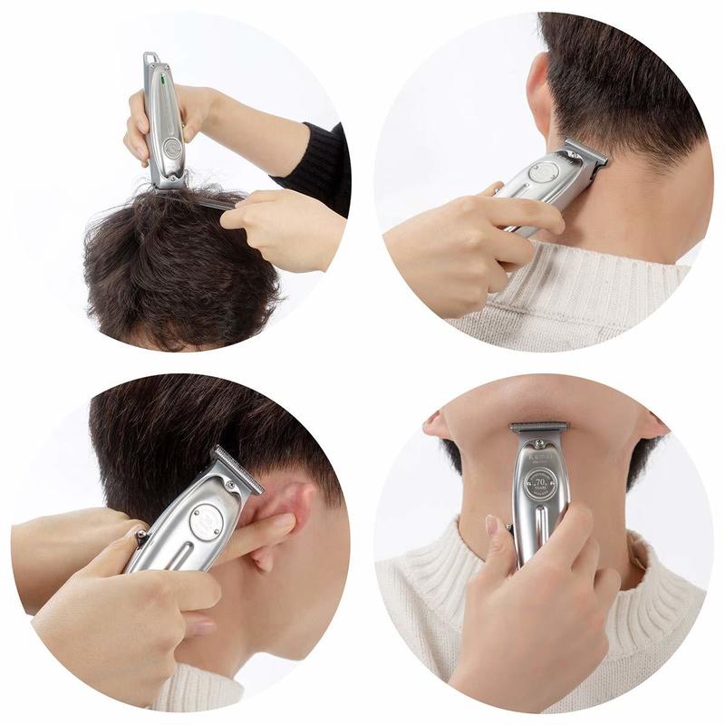 Kemei 1949 Professional Hair Clipper All Metal Men Electric Cordless Trimmer 0mm Baldheaded T Blade Finish cut Machine 220216