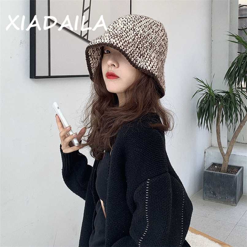 Autumn and winter thickened hand knitted basin hat fisherman's Hat Women's wool hat trend 211108, Brown
Autumn and winter thickened hand knitted basin hat fisherman's Hat Women's wool hat trend 211108, Brown