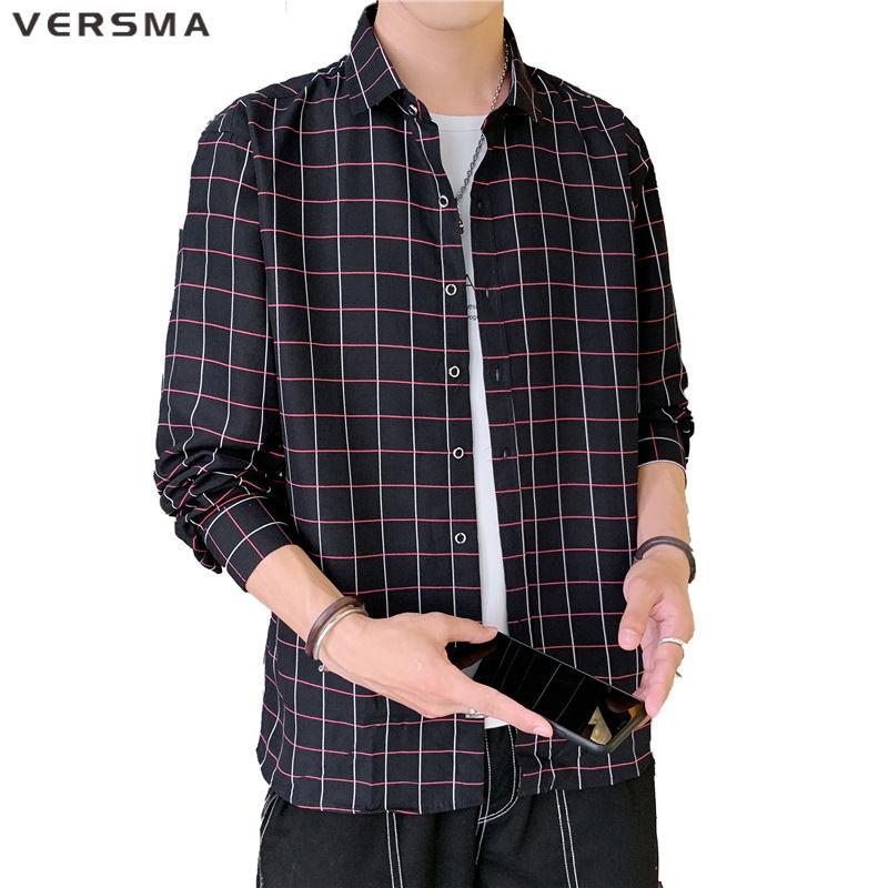 Men's Casual Shirts VERSMA Mens Designer Slim Fit Dress Shirt Plaid Blue Men Long Sleeve Male Retro Social Drop, White;black
Men's Casual Shirts VERSMA Mens Designer Slim Fit Dress Shirt Plaid Blue Men Long Sleeve Male Retro Social Drop, White;black