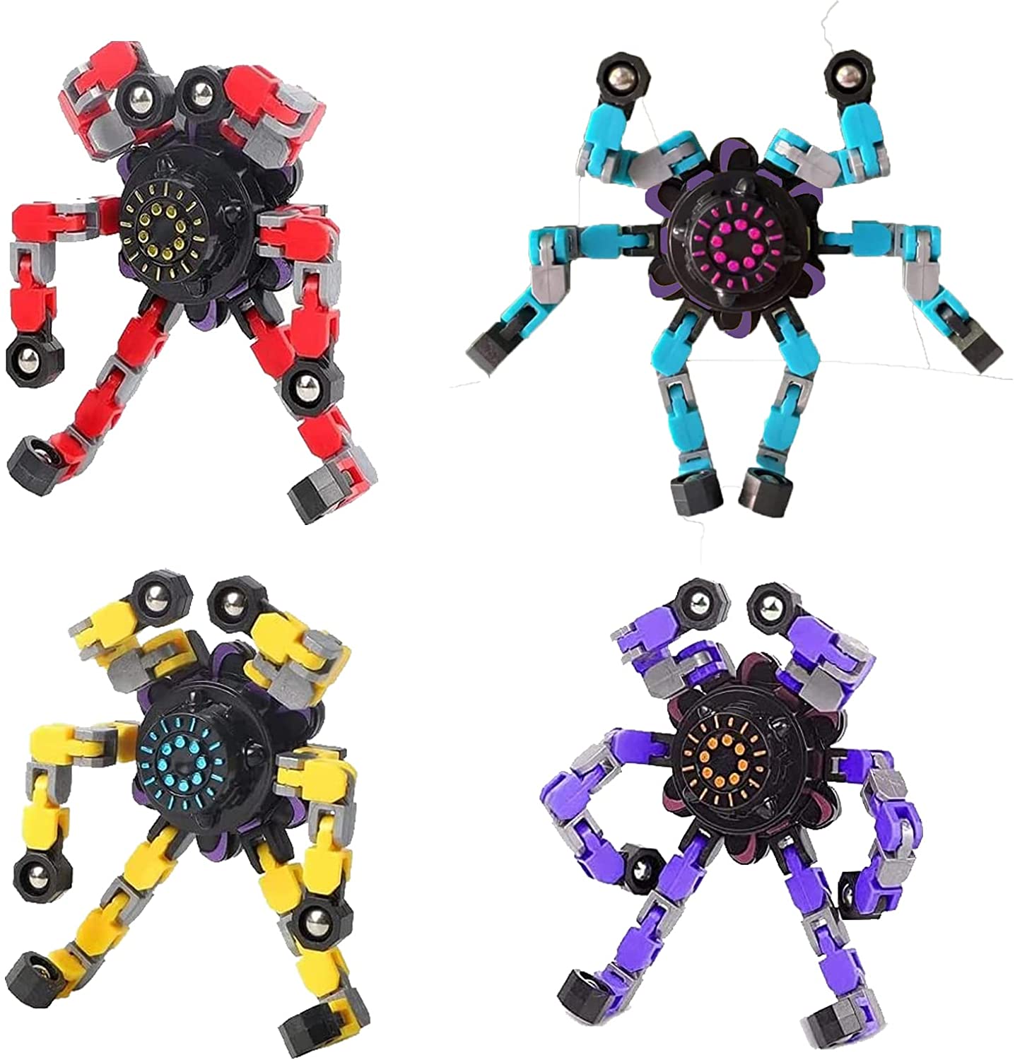 Fidget Spinners DIY Deformable Fingertip Spinner Toys with Transformable Chain Stress Relief Toy for Kids Adults Gifts
Fidget Spinners DIY Deformable Fingertip Spinner Toys with Transformable Chain Stress Relief Toy for Kids Adults Gifts