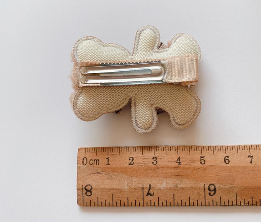 Baby Girl Hair Clips Jewelry Accessories Fluffy Bear Bows Barrettes Hairpin Decorating Braids for Toddler Kids Children White Brown