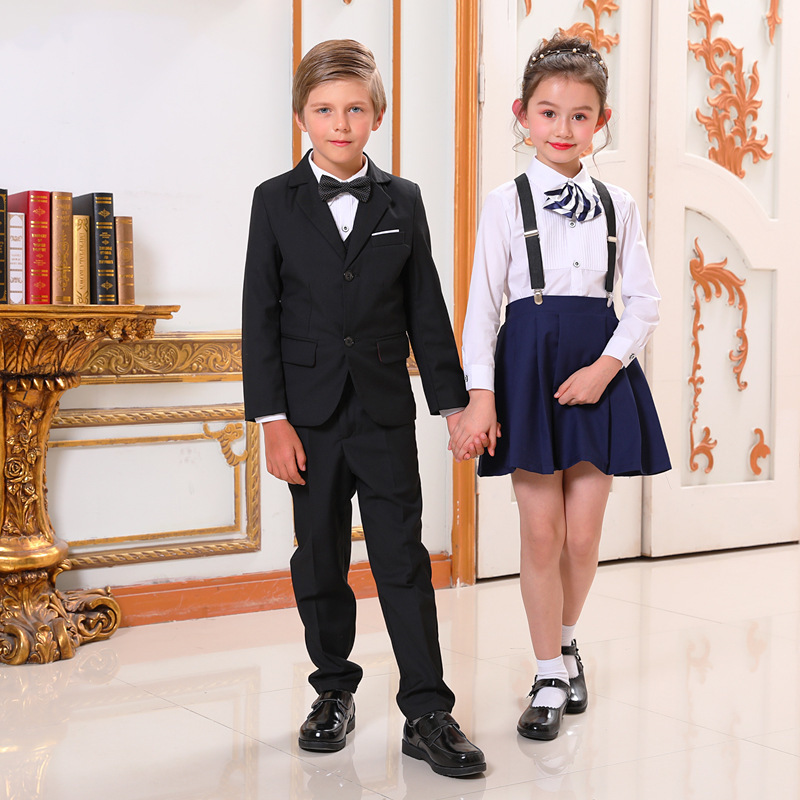 Soft Sole Pupils Spring And Autumn Winter Plush Kids Performance Boys Leather Shoes Students Dance