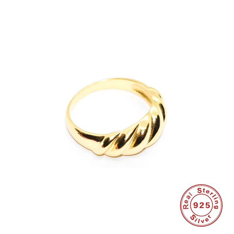 Cluster Rings GS Fashion Croissant Ring For Women With S925 Sterling Silver Punk Hip- Party Anillos Fine Jewelry Wholesale