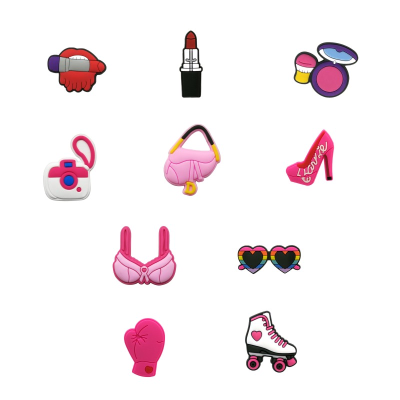100pcs/lot Beauty pvc shoe charms shoecharm buckles fashion accessories soft rubber jibitz for croc shoes Mixed 10 Designs
100pcs/lot Beauty pvc shoe charms shoecharm buckles fashion accessories soft rubber jibitz for croc shoes Mixed 10 Designs