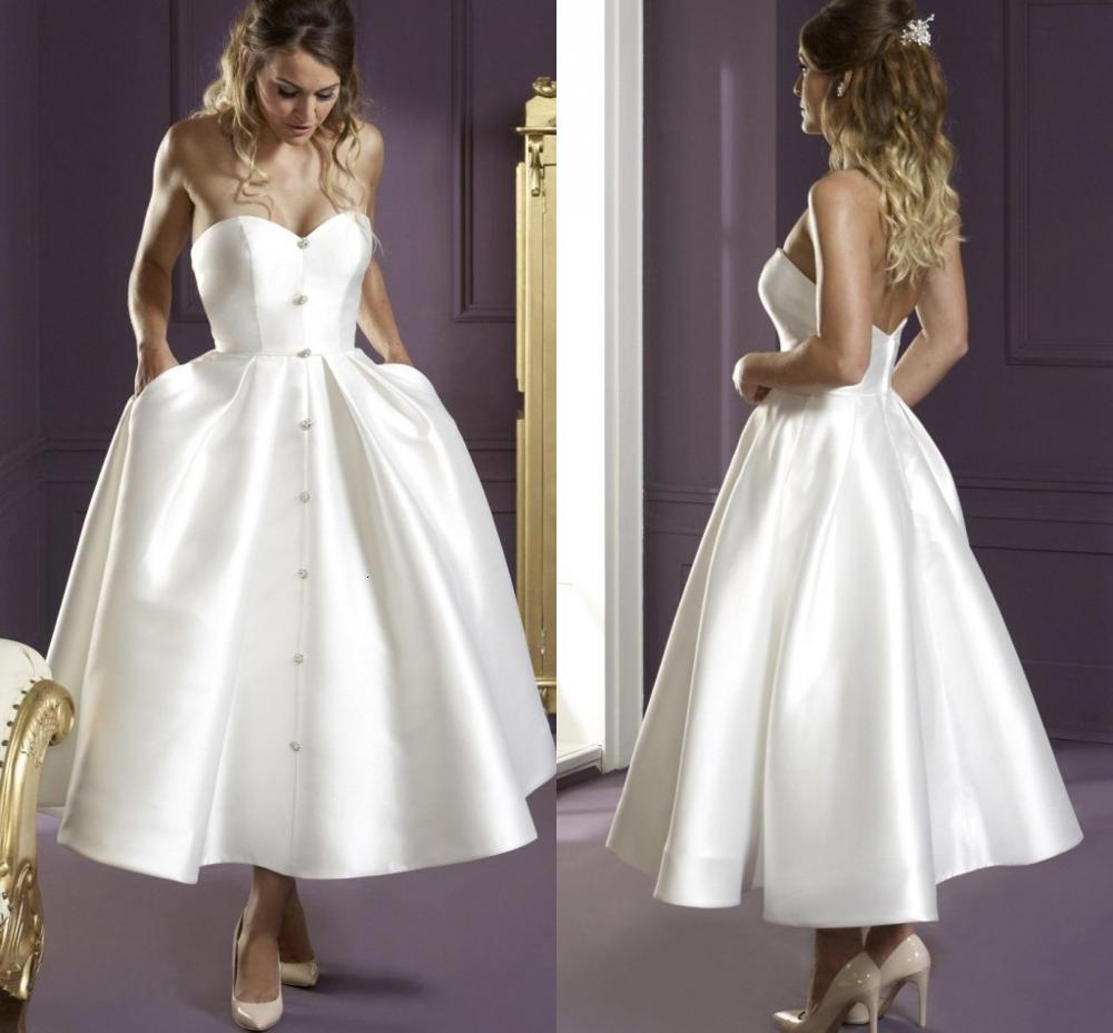2021 New Simple Satin Vintage Tea Length Short Wedding Es Sweetheart A-line 1950s Beach Bridal Gowns Vestidos De Noiva Haz1, Black
2021 New Simple Satin Vintage Tea Length Short Wedding Es Sweetheart A-line 1950s Beach Bridal Gowns Vestidos De Noiva Haz1, Black