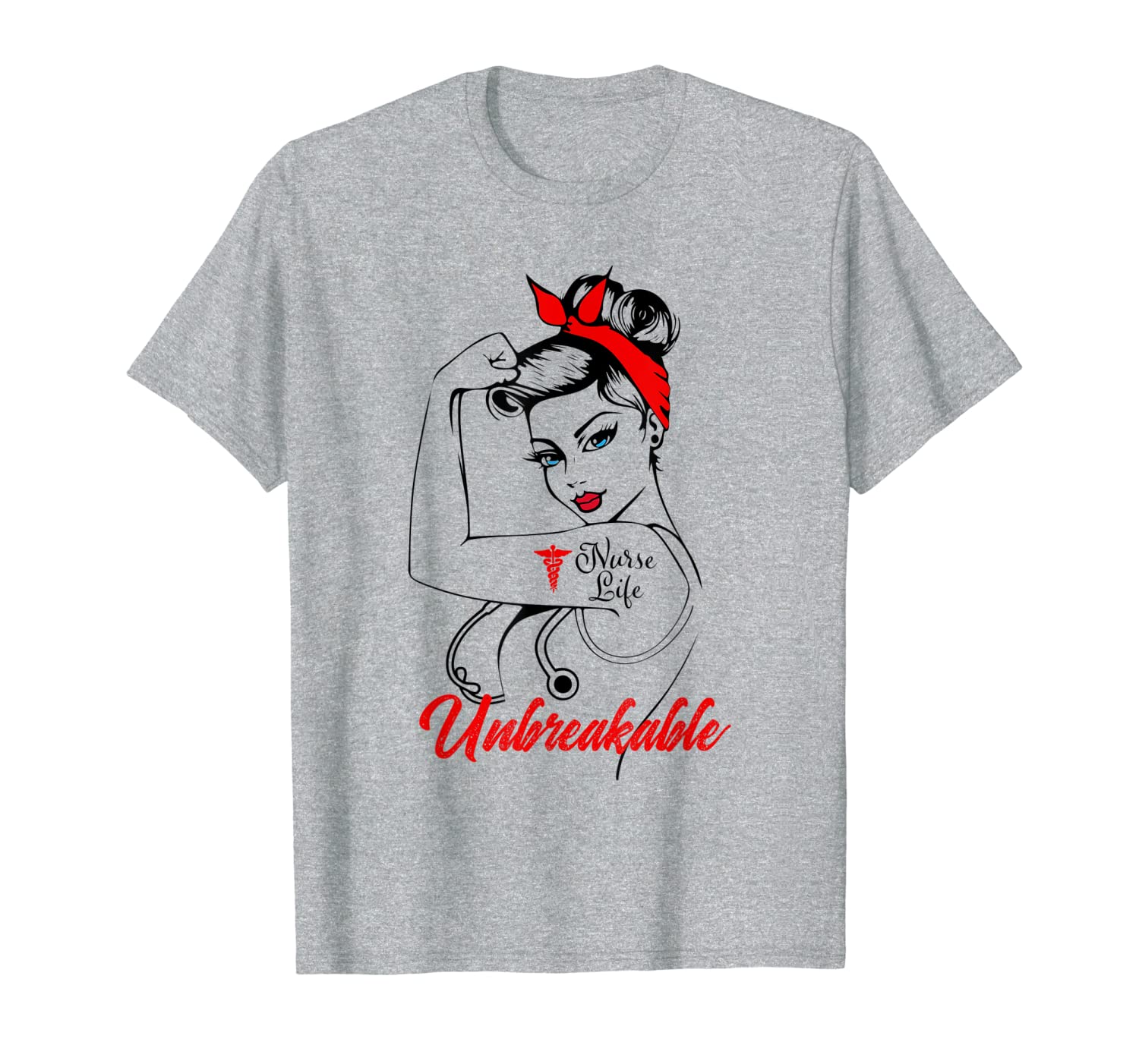 unbreakable nurse life rosie short sleeve shirt, White;black