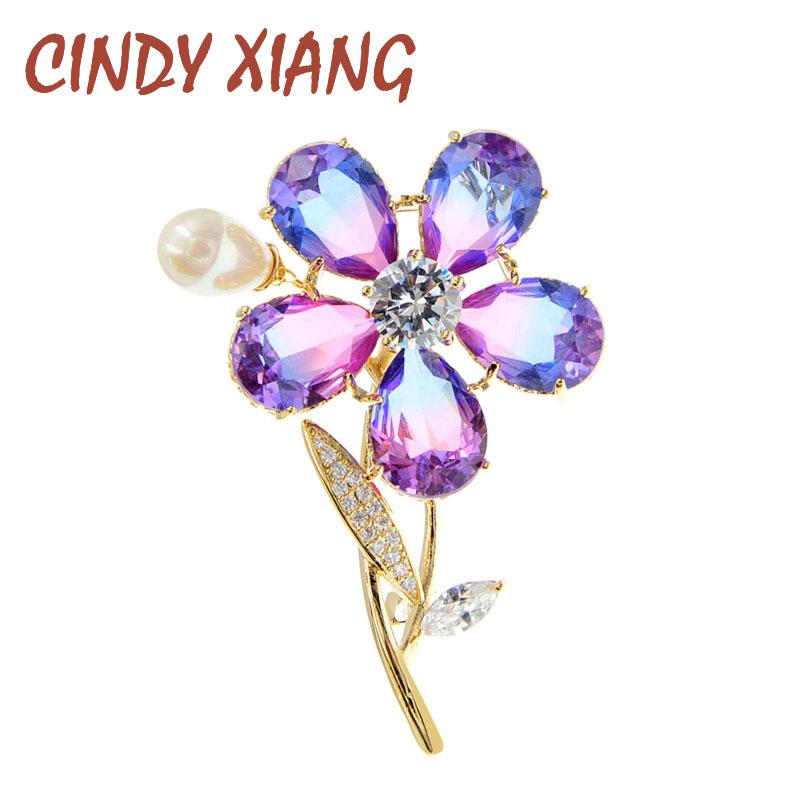 Pins, Brooches CINDY XIANG Arrival Omber Color Cubic Zirconia Flower For Women Elegant Wedding Brooch Pin 3 Colors Available Gift
Pins, Brooches CINDY XIANG Arrival Omber Color Cubic Zirconia Flower For Women Elegant Wedding Brooch Pin 3 Colors Available Gift