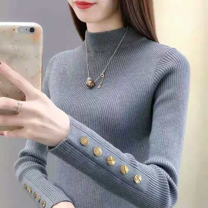 Winter New Style Half-Turtleneck Pullovers Thick Sweater For Women Full Color Long Sleeve Knitwear Female Base Shirt Fashion Top, White;black
Winter New Style Half-Turtleneck Pullovers Thick Sweater For Women Full Color Long Sleeve Knitwear Female Base Shirt Fashion Top, White;black
