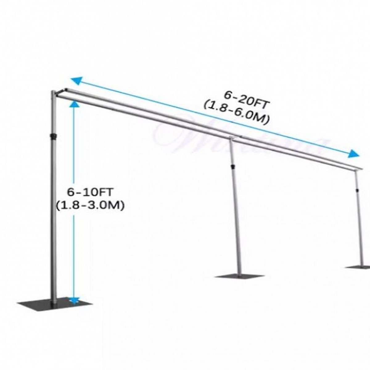 10FTX20FT Doubled Hanger Wedding Backdrop Stand With Expandable Rods Backdrop Frame Adjustable Stainless Steel Pipe Wedding Props
10FTX20FT Doubled Hanger Wedding Backdrop Stand With Expandable Rods Backdrop Frame Adjustable Stainless Steel Pipe Wedding Props