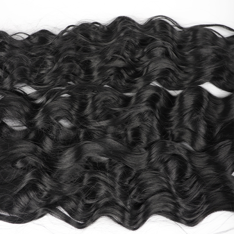 Long Synthetic Curly Hair Bundles Natural Color Synthetic Hair Extensions For Women 30 Inch Synthetic Hair Wefts African Curls 220216