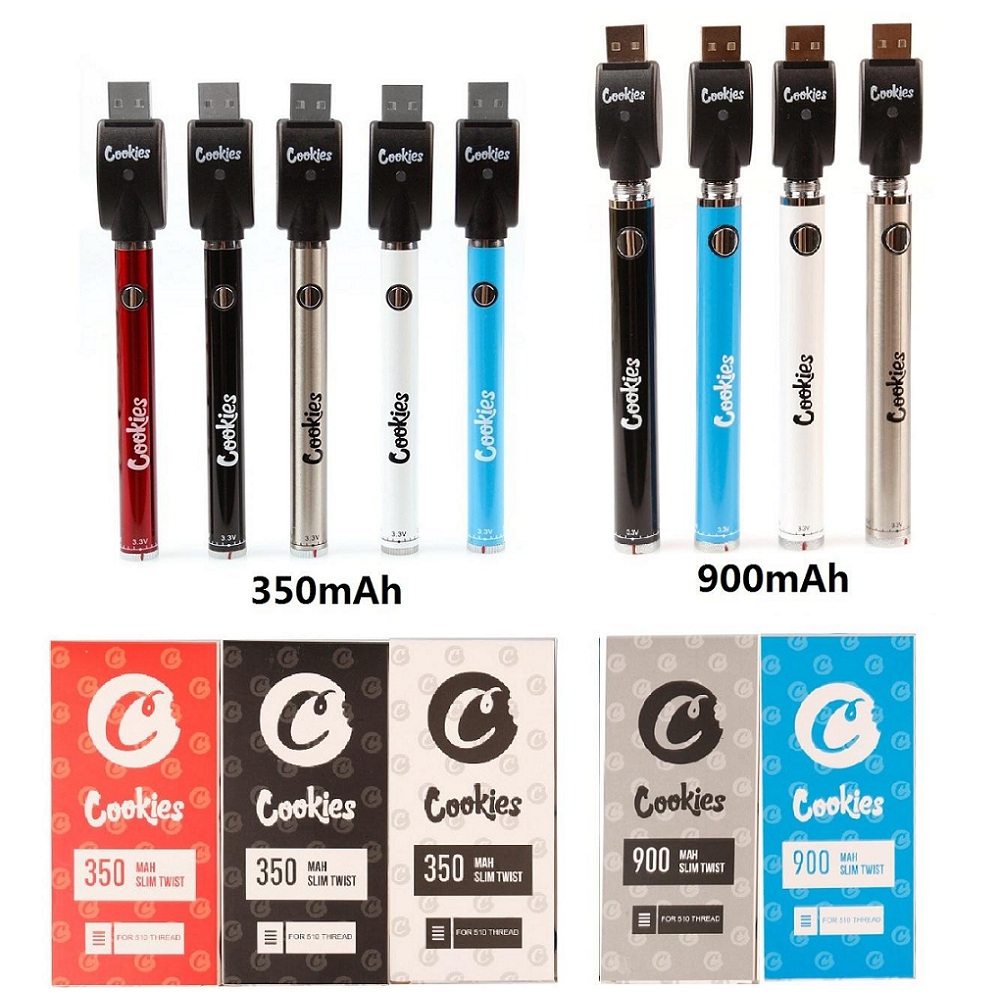 Cookies SF Slim Twist Battery 350mAh 900mAh Bottom Spinner 3.3-4.8V Preheat VV Cartridge Vape Battery Pen for EGO 510 Thread Tanks
Cookies SF Slim Twist Battery 350mAh 900mAh Bottom Spinner 3.3-4.8V Preheat VV Cartridge Vape Battery Pen for EGO 510 Thread Tanks