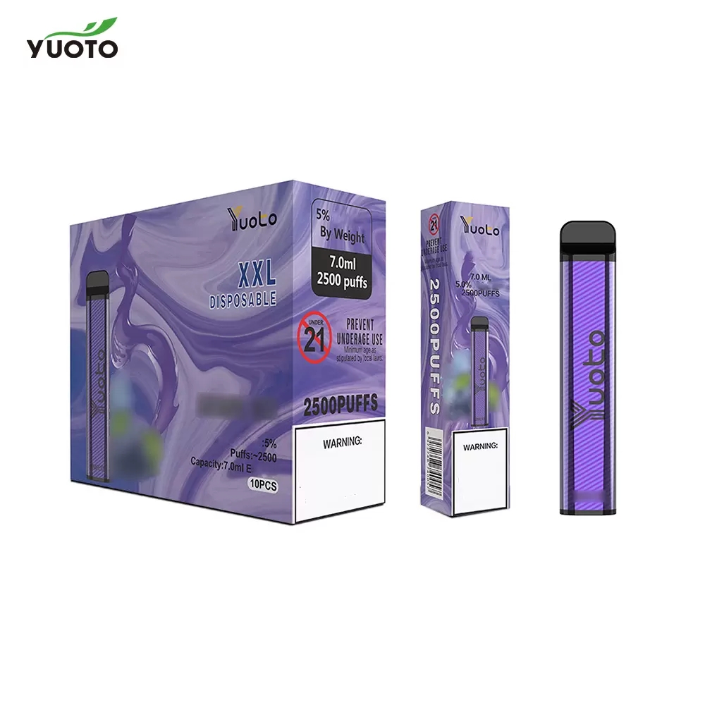 Wholesale Price Yuoto XXL E-cigarettes disposable pod 2500puffs 7ml pods 1200mah battery vape pen device vs Bang Extra
Wholesale Price Yuoto XXL E-cigarettes disposable pod 2500puffs 7ml pods 1200mah battery vape pen device vs Bang Extra