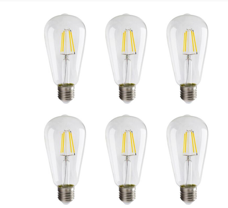 LED tungsten bulb ST64 Filament Bulb 4W 6W 8W E27 Retro Edison 220-240V Vintage Lamp 6pcs/Lot 2700K 4000K Glass Lamp
LED tungsten bulb ST64 Filament Bulb 4W 6W 8W E27 Retro Edison 220-240V Vintage Lamp 6pcs/Lot 2700K 4000K Glass Lamp