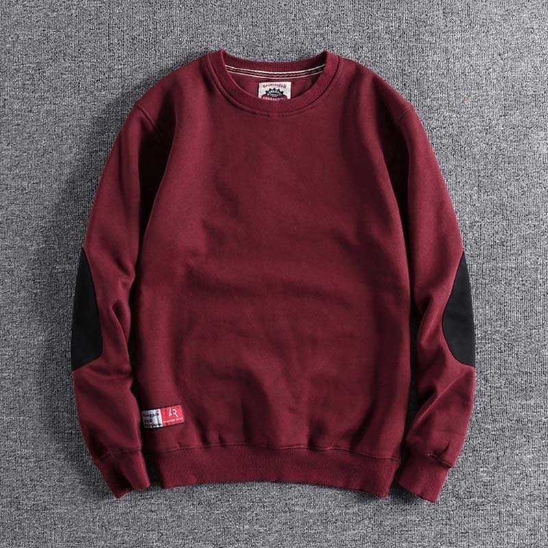 Winter cashmere warm sleeves stitching young men's original singlenecked foreign trade tops plus size causal shirts sale L 201020