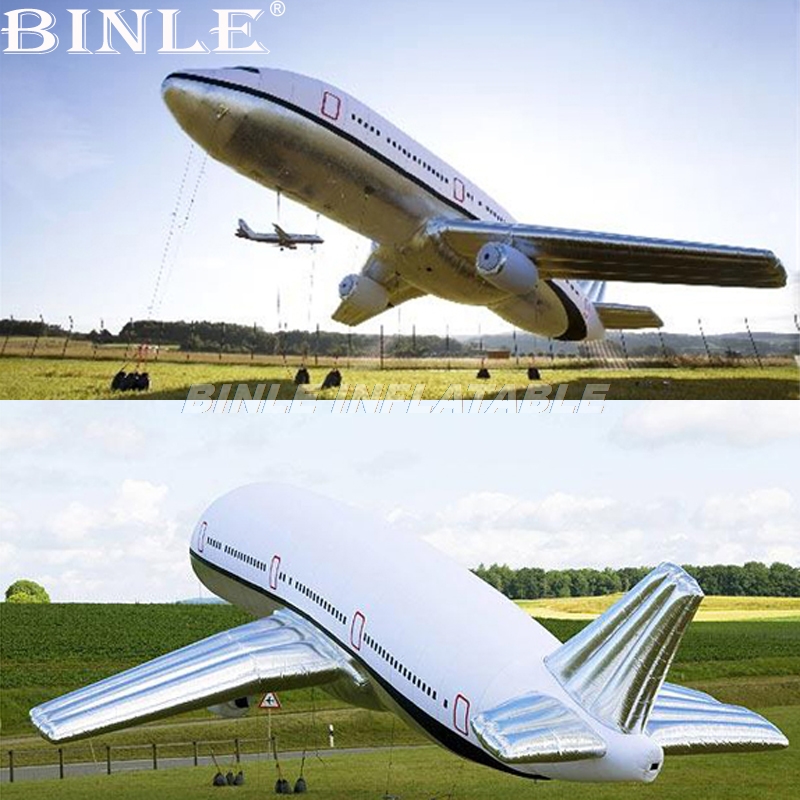Super Quality logo printable Large inflatable airplane aircraft Model air balloon decoration toys sport for advertising