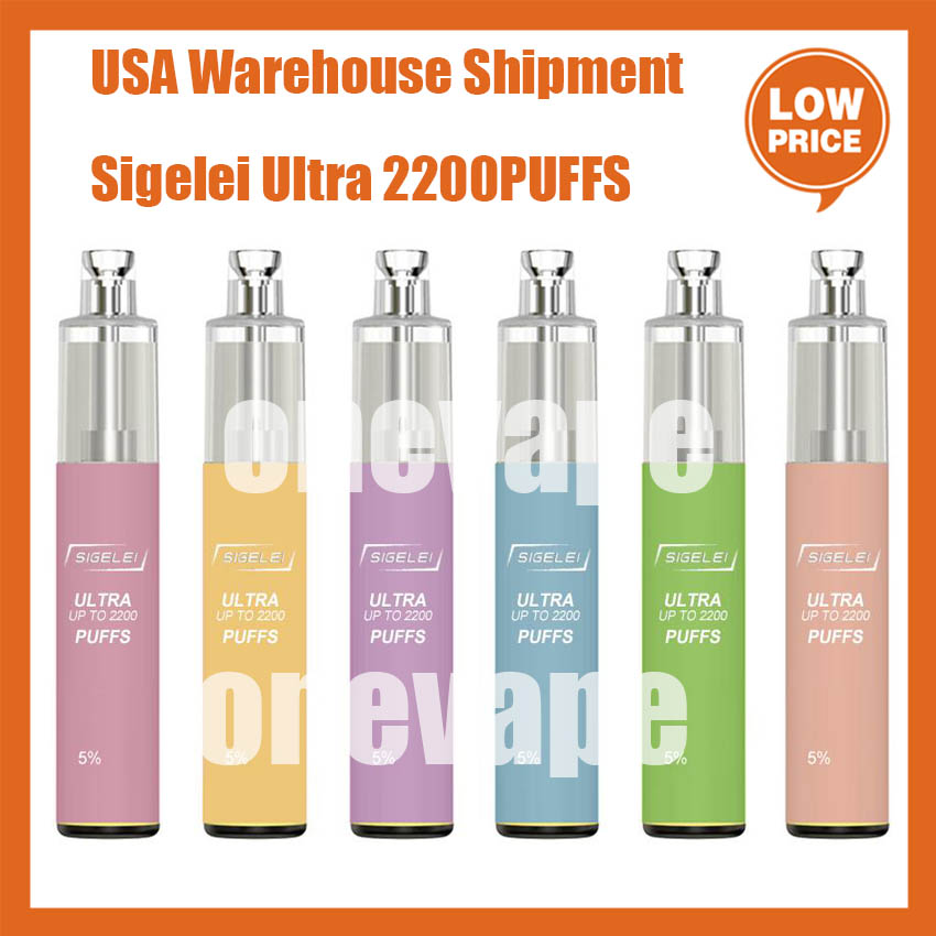Original Sigelei Ultra 1500 /2000/2500Puffs Disposable cigarette Vape Pod Kit 1250mAh 6ml/1000mAh 5ml/1300mAh 6.5ml USA In stock
Original Sigelei Ultra 1500 /2000/2500Puffs Disposable cigarette Vape Pod Kit 1250mAh 6ml/1000mAh 5ml/1300mAh 6.5ml USA In stock