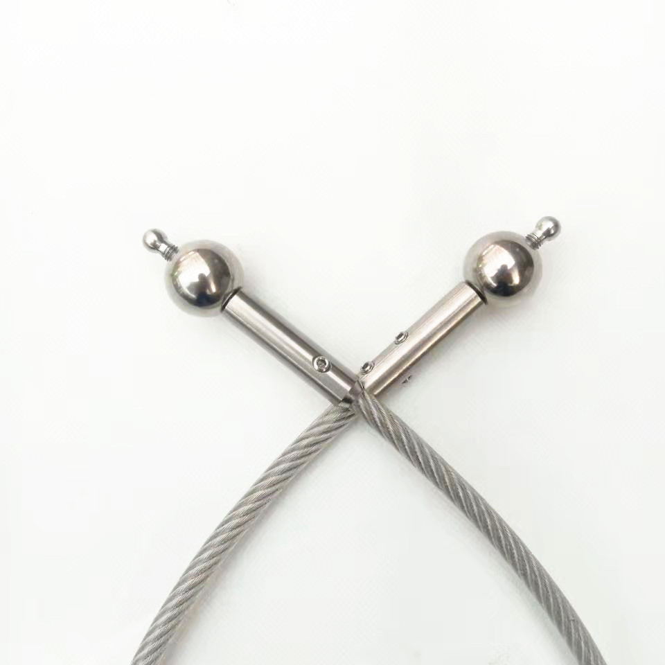 New Portable Wire Non Lethal Waist-wrapped Self-defense Quick Insertion Flexible Concealed Tactical Whip with 25MM Steel Ball