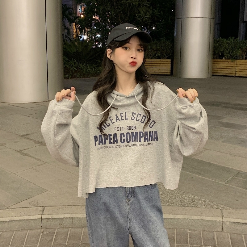 Fashion Loose Hoodies Harajuku Streetwear Hip Hop Aesthetic Korean Style Crewneck Hoodie Sudaderas Women's Clothing DB60WY 201127