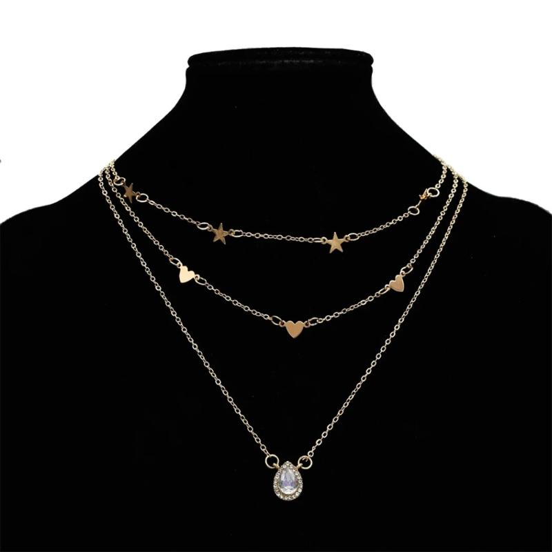 Pendant Necklaces Ladies Multilayer Heart Charms Rhinestone Choker Boho Coin Necklace Women Party Jewelry Collar
Pendant Necklaces Ladies Multilayer Heart Charms Rhinestone Choker Boho Coin Necklace Women Party Jewelry Collar