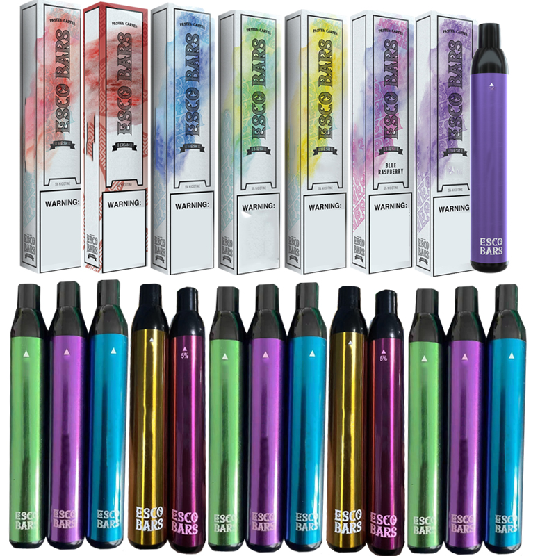 Wholesale ESCO BARS Disposable battery E Cigarettes Device Kit 2500 Puffs 1000mAh 26 Colors 6ml Prefilled Mesh Coil Cartridge Pod Vape puff plus bang xxl
Wholesale ESCO BARS Disposable battery E Cigarettes Device Kit 2500 Puffs 1000mAh 26 Colors 6ml Prefilled Mesh Coil Cartridge Pod Vape puff plus bang xxl