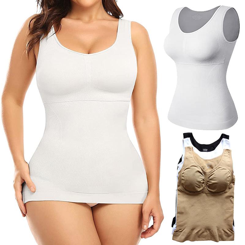 Women' Shapers Women Tummy Control Shapewear Tank Tops Cami With Built In Bra Seamless Body Shaper Camisole Slimming Compression Waist Cinc, Beige
Women' Shapers Women Tummy Control Shapewear Tank Tops Cami With Built In Bra Seamless Body Shaper Camisole Slimming Compression Waist Cinc, Beige